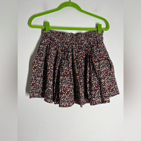 Peaches n Cream Bohemian Floral Print Mini Skirt Front buttons Size S/P - Picture 7 of 15